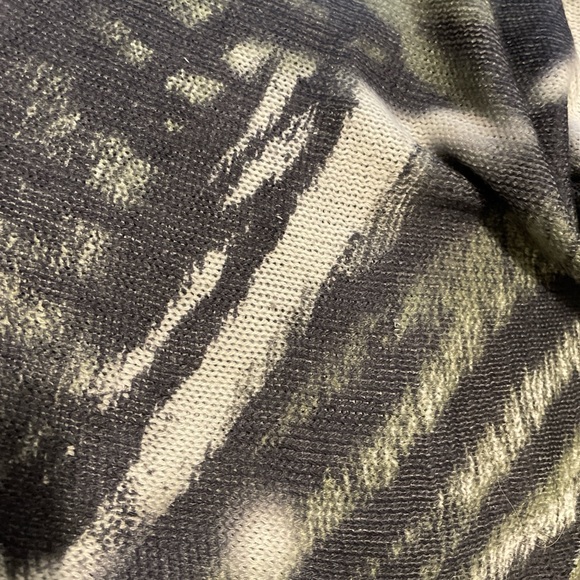 Fab’rik Knit Top Size M-L Open Weave Earthy Abstract Animal Print Relaxed Fit - Picture 7 of 8